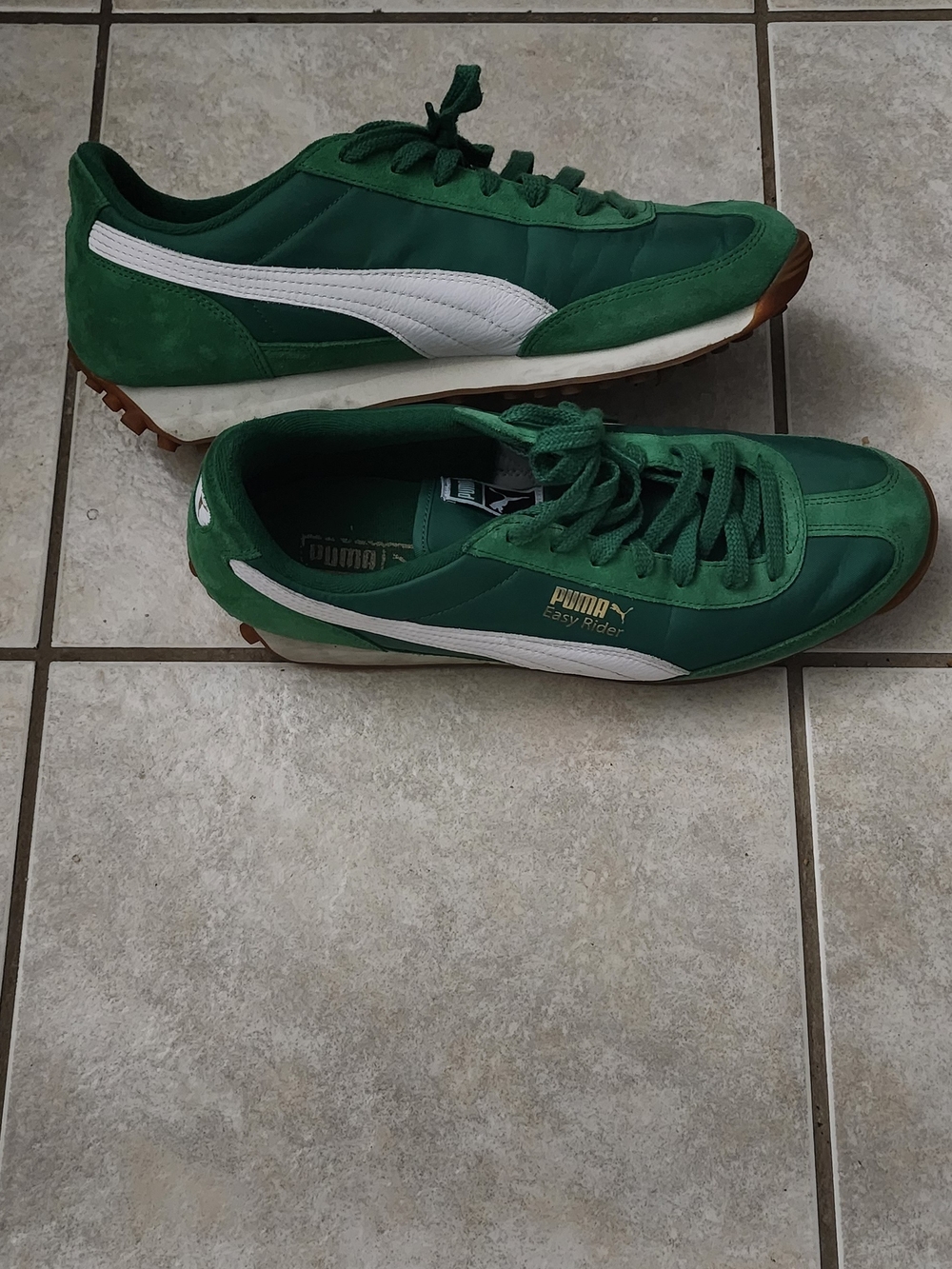 Puma Easy Rider Men's Green Sneakers with White Formstripe